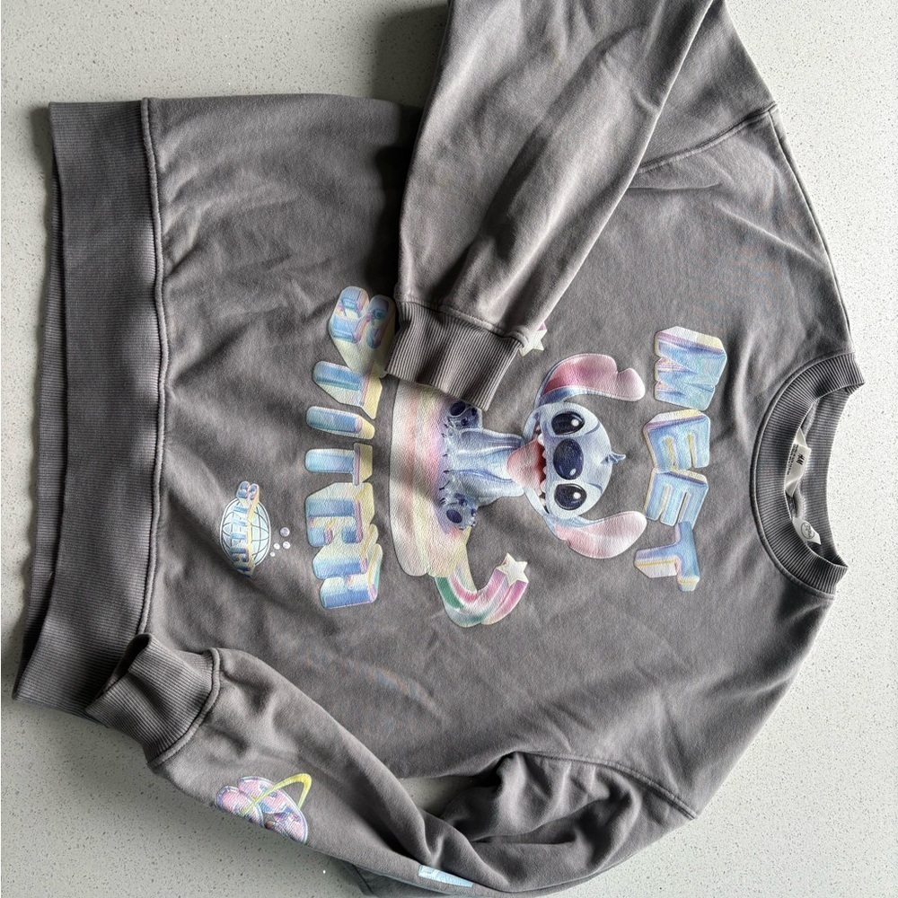 H&M Gray Stitch Sweatshirt - girls size 12/14